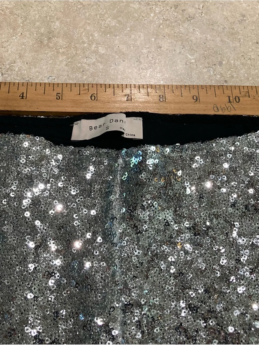 Bear Dance Silver Sequin girls Leggings size S